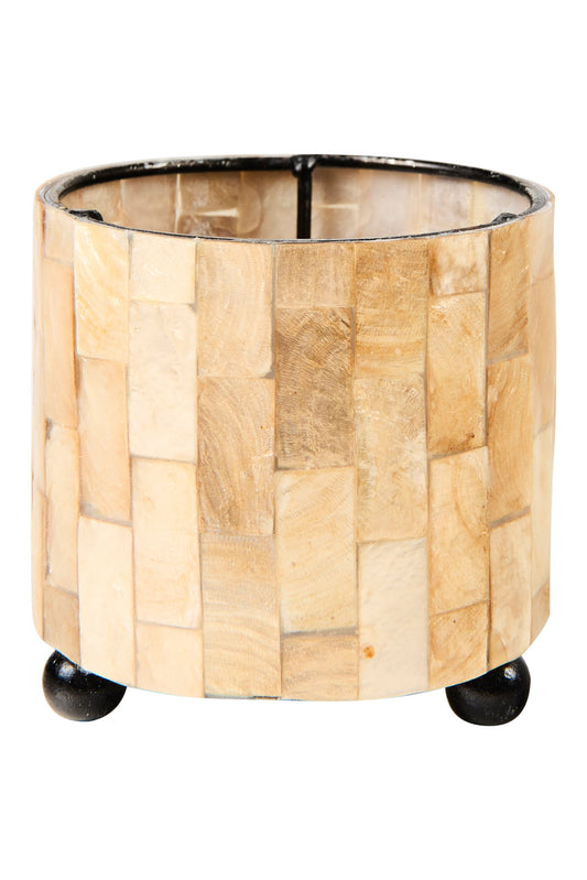 Pershendetie - Porta Candele Capiz Tondo