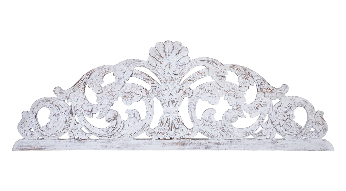 Foglia - Testata Matrimoniale In Legno Sbiancato