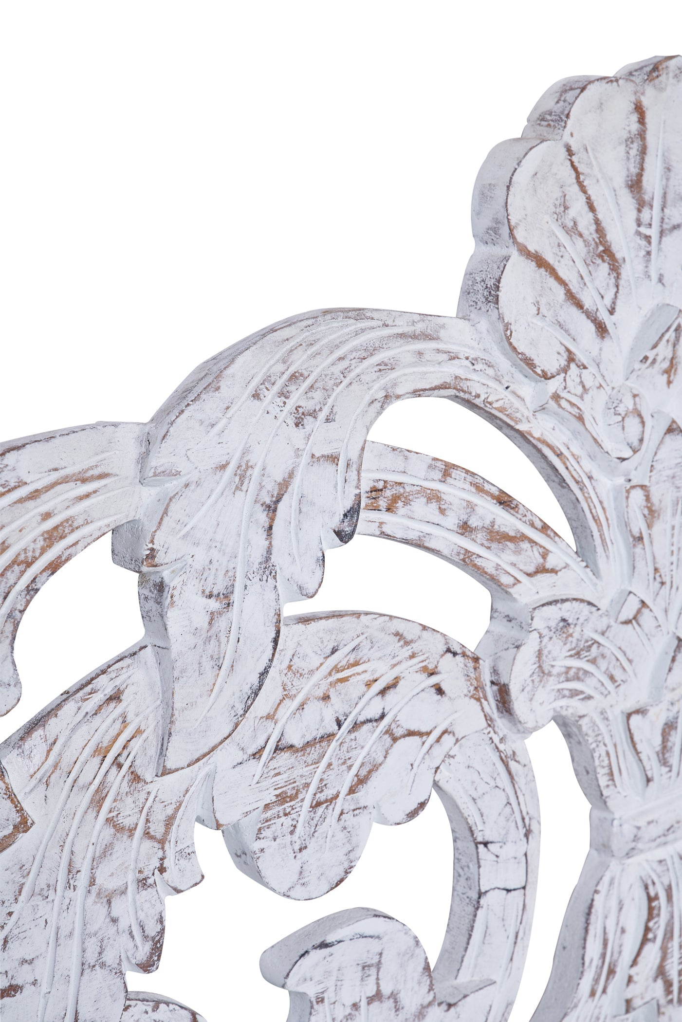 Foglia - Testata Matrimoniale In Legno Sbiancato