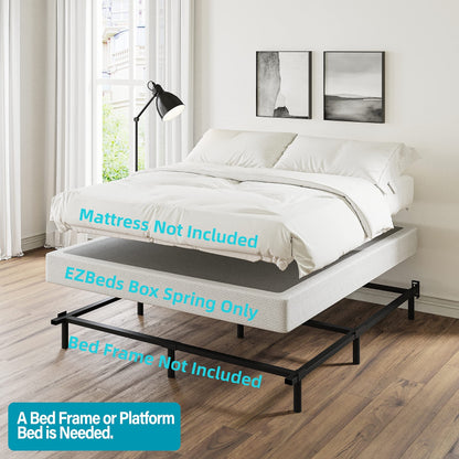 Rete per materasso con struttura in metallo resistente, profilo alto 9 pollici, con fodera grigia