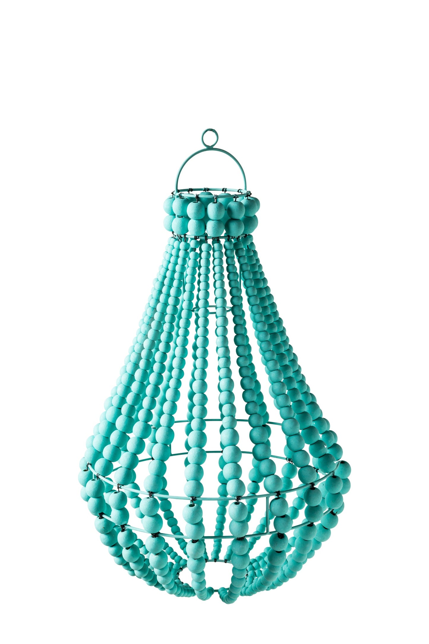 Bolle - Lampadario Lant. Piccolo Sfere Legno Turchese