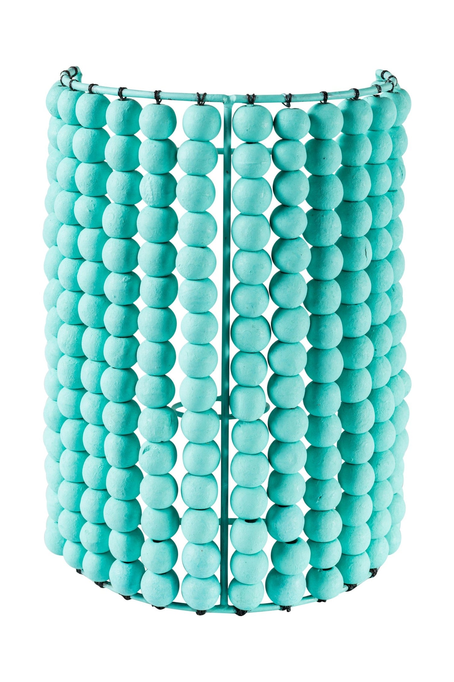 Bubbles - Applique Paralume Palline Legno Turchese