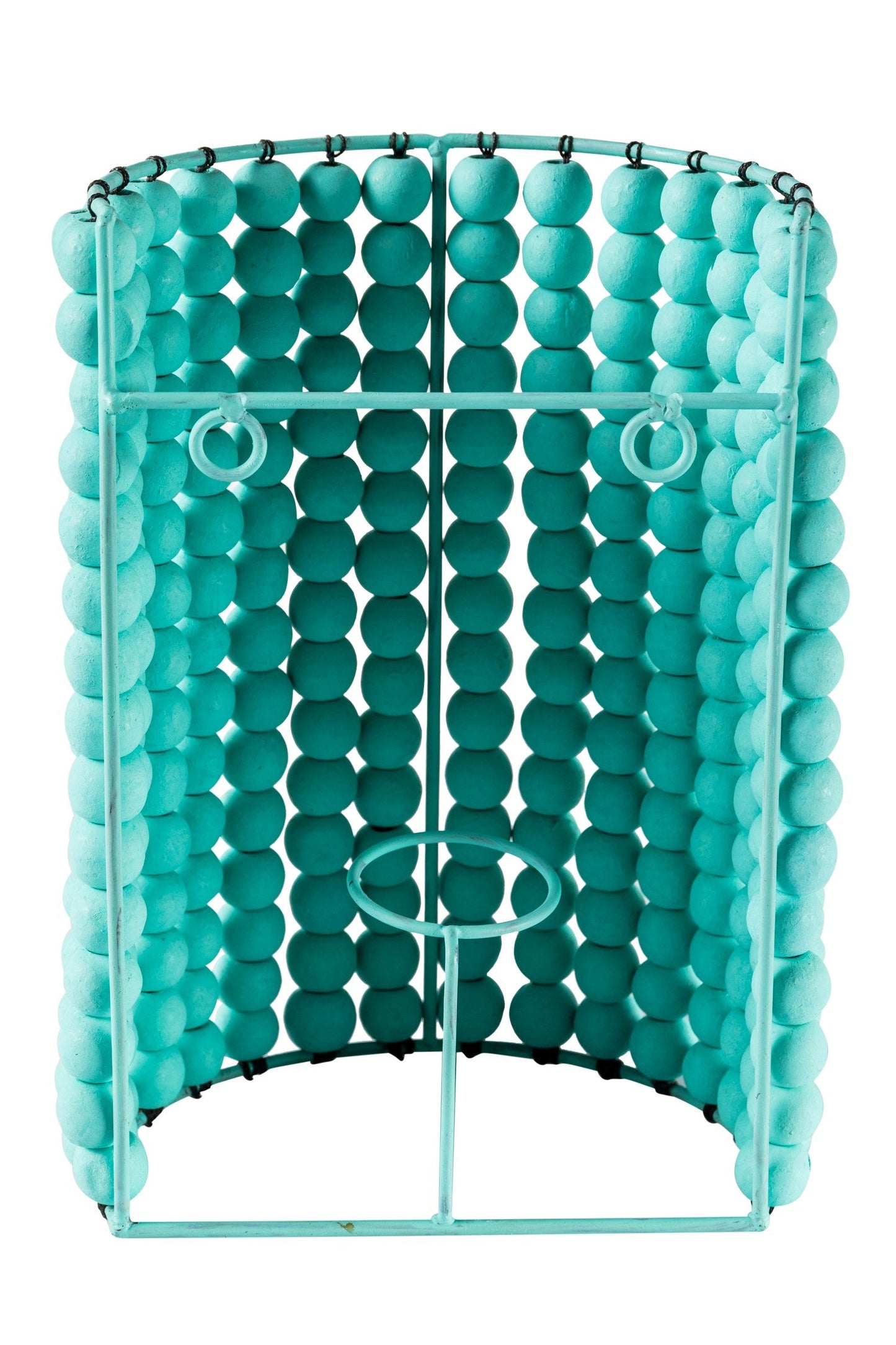 Bubbles - Applique Paralume Palline Legno Turchese