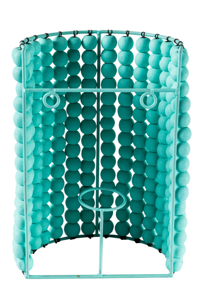 Bubbles - Applique Paralume Palline Legno Turchese