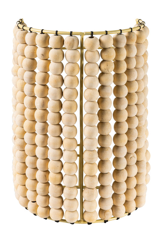 Bubbles - Applique Paralume Palline Legno Naturale