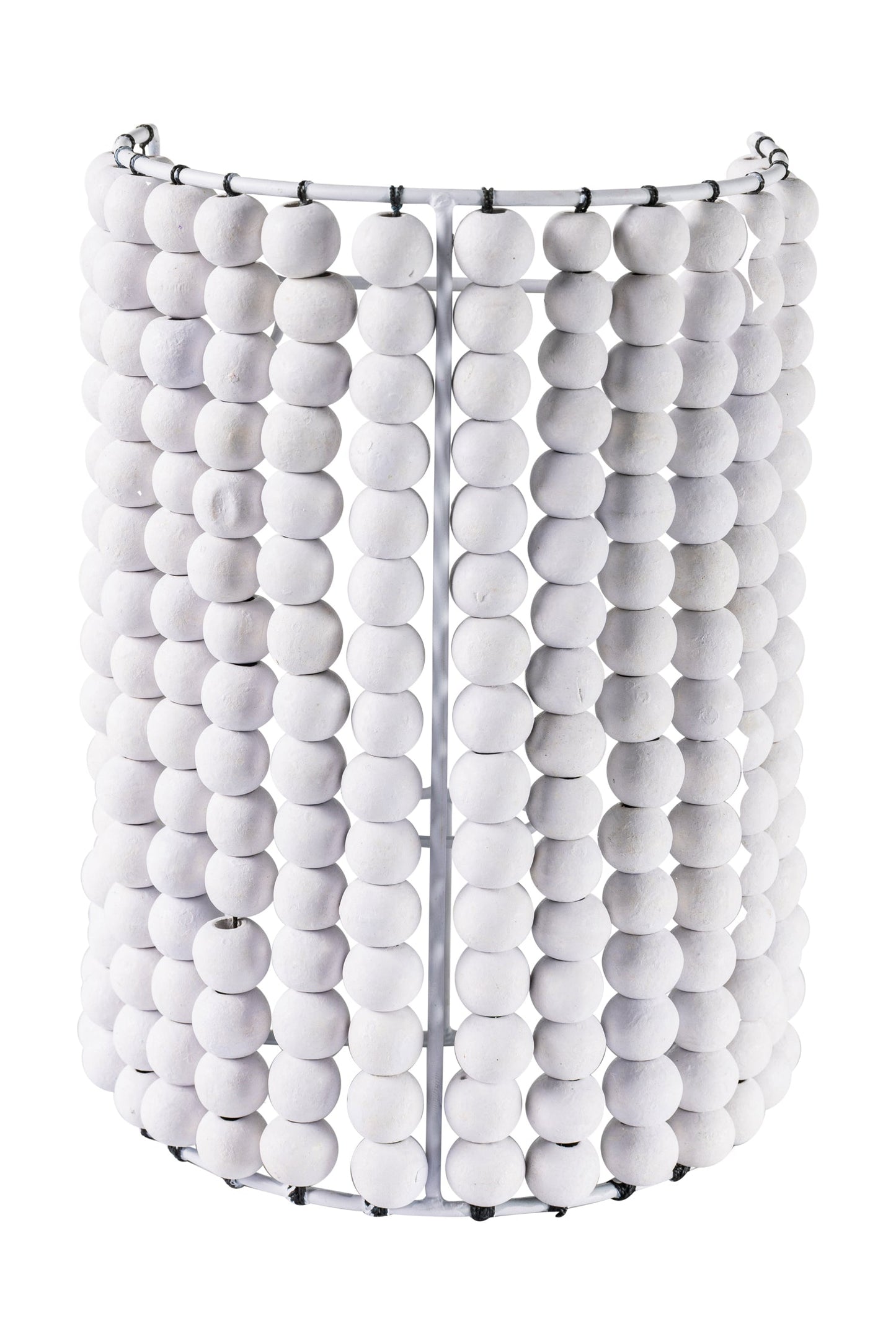 Bubbles - Applique Paralume Palline Legno Bianco