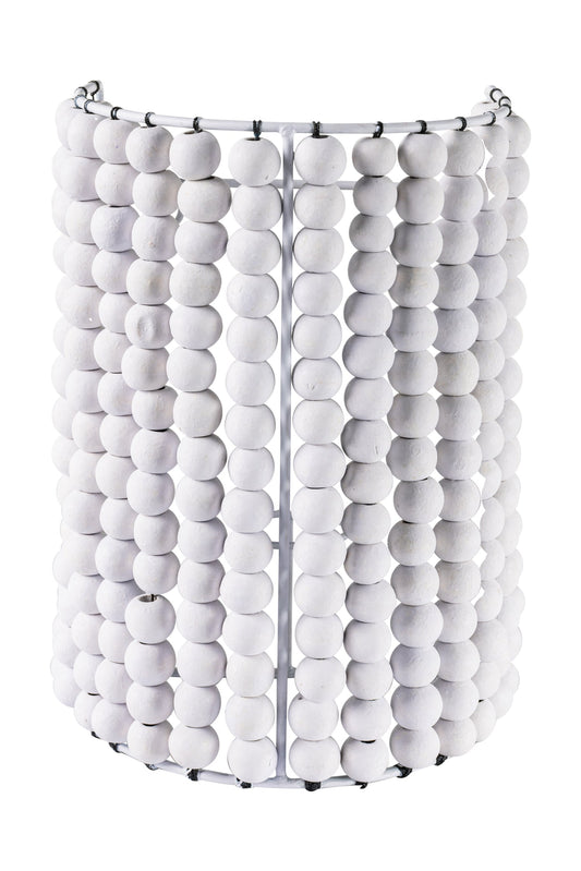 Bubbles - Applique Paralume Palline Legno Bianco