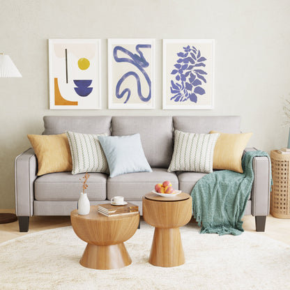 Divano in tessuto a 3 posti con contenitore sotto il cuscino