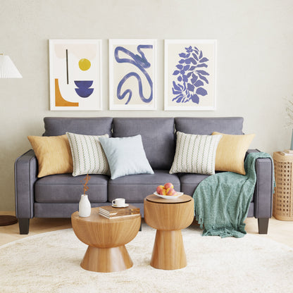 Divano in tessuto a 3 posti con contenitore sotto il cuscino