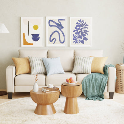 Divano in tessuto a 3 posti con contenitore sotto il cuscino