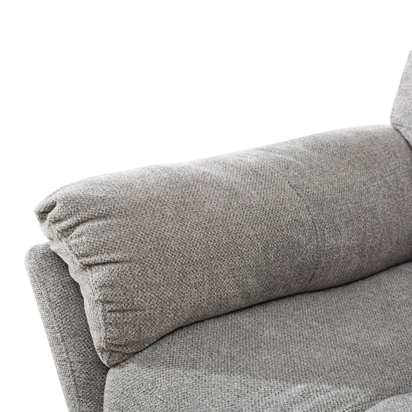 Poltrona reclinabile girevole manuale imbottita in tessuto