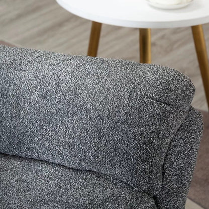 Poltrona reclinabile girevole manuale imbottita in tessuto