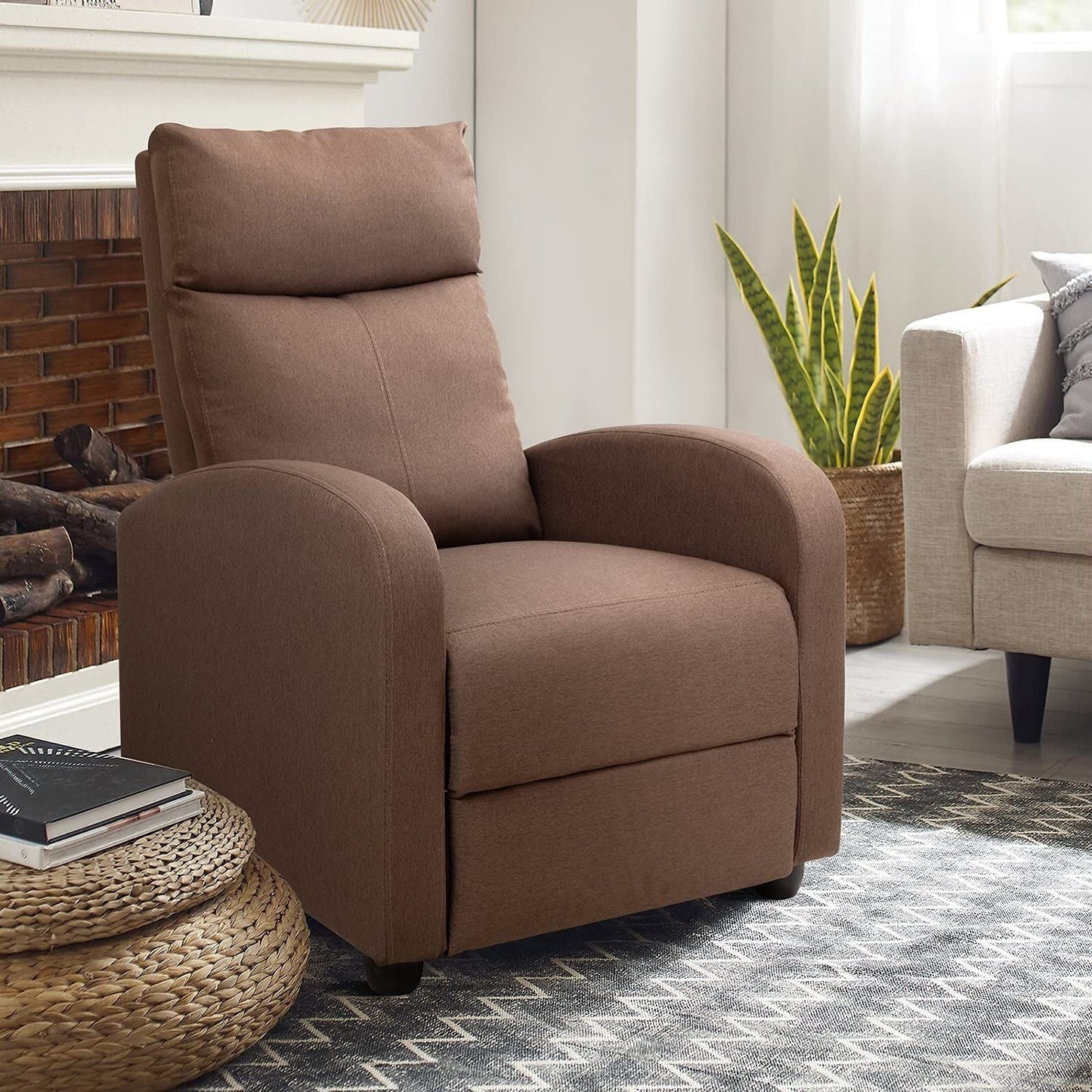 Poltrona reclinabile in tessuto, poltrona reclinabile massaggiante, poltrona reclinabile regolabile, poltrona home theater singola moderna