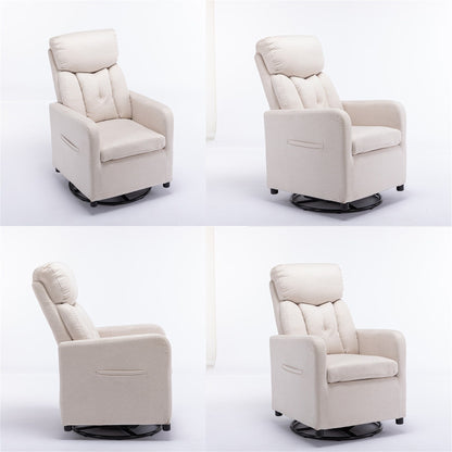 Sedia a dondolo girevole in tessuto Gilder Chair