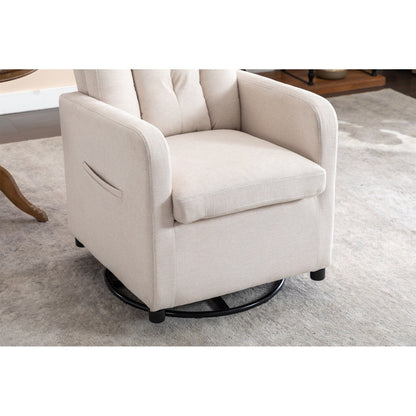 Sedia a dondolo girevole in tessuto Gilder Chair