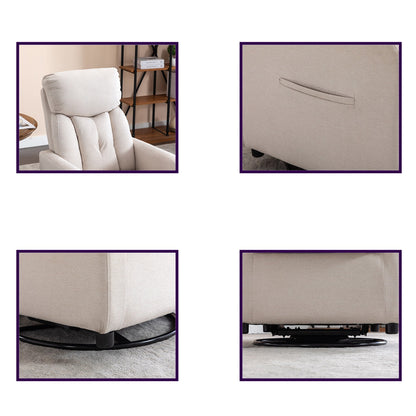 Sedia a dondolo girevole in tessuto Gilder Chair