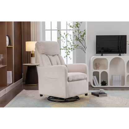 Sedia a dondolo girevole in tessuto Gilder Chair