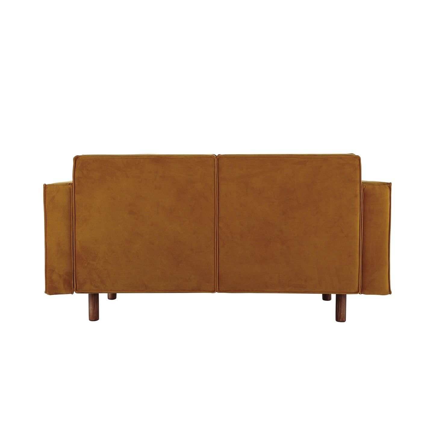 Divano rivestito in tessuto con gambe in legno, Chartreuse - 63,0 L x 32,3 W x 31,9 H