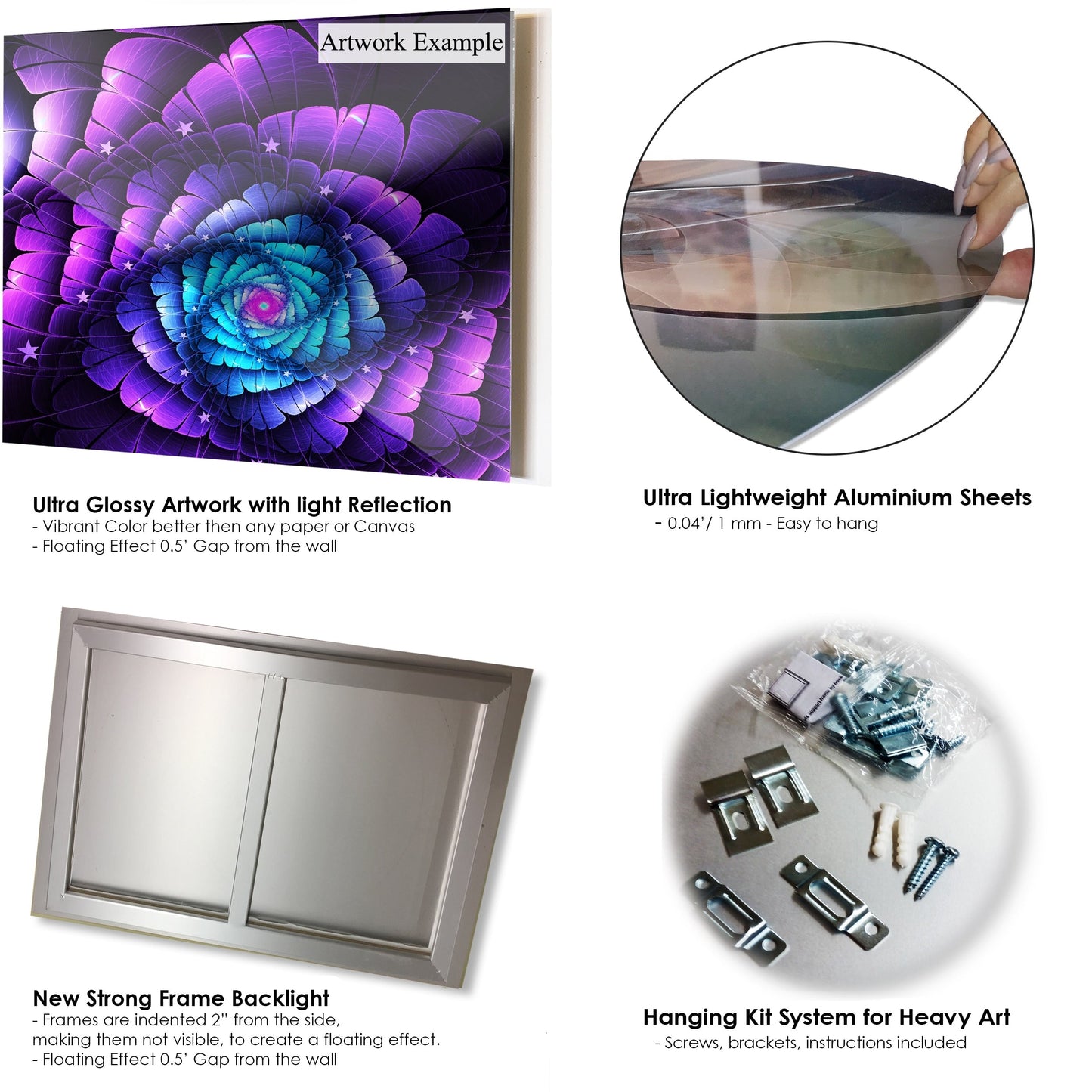 Monumenti famosi in tutto il mondo - Arte murale in metallo lucido - 36x28