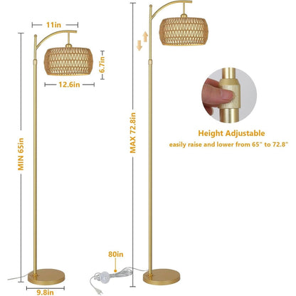 Lampade da terra in stile fattoria con telecomando e lampadina dimmerabile