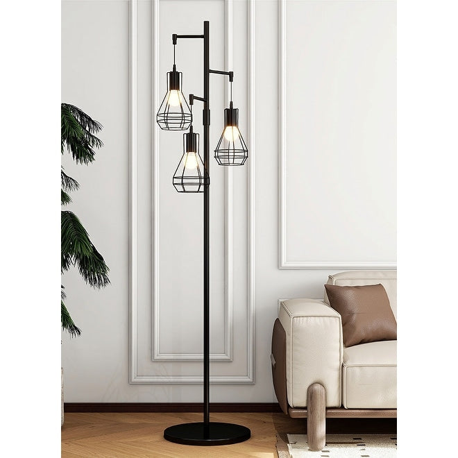 Lampada da terra industriale da fattoria, lampada alta da terra ad albero