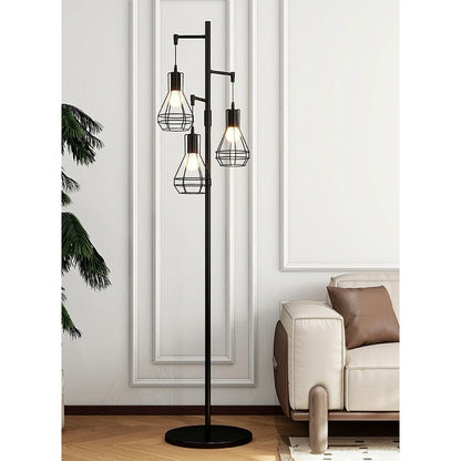 Lampada da terra industriale da fattoria, lampada alta da terra ad albero