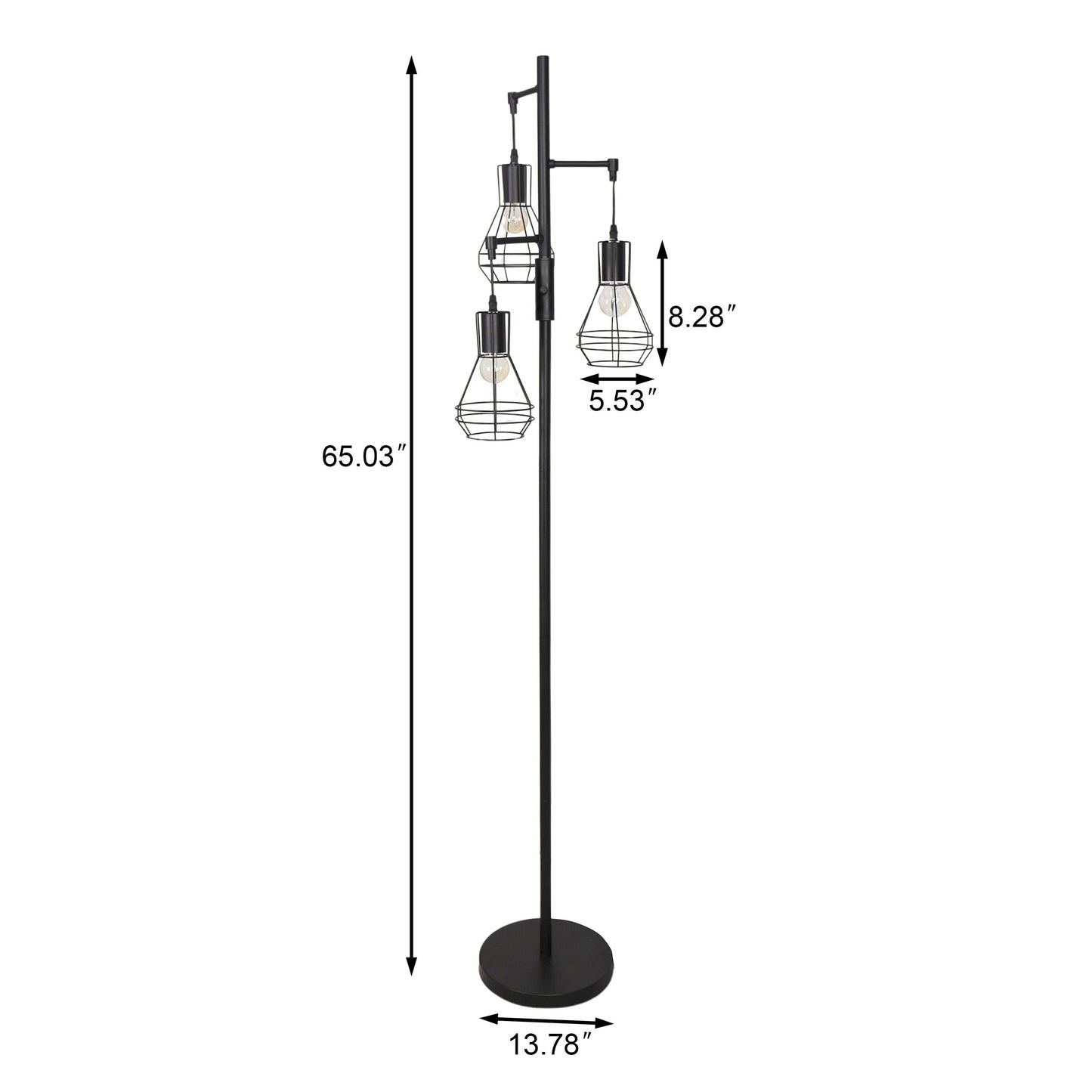 Lampada da terra industriale da fattoria, lampada alta da terra ad albero