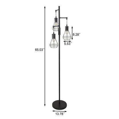 Lampada da terra industriale da fattoria, lampada alta da terra ad albero
