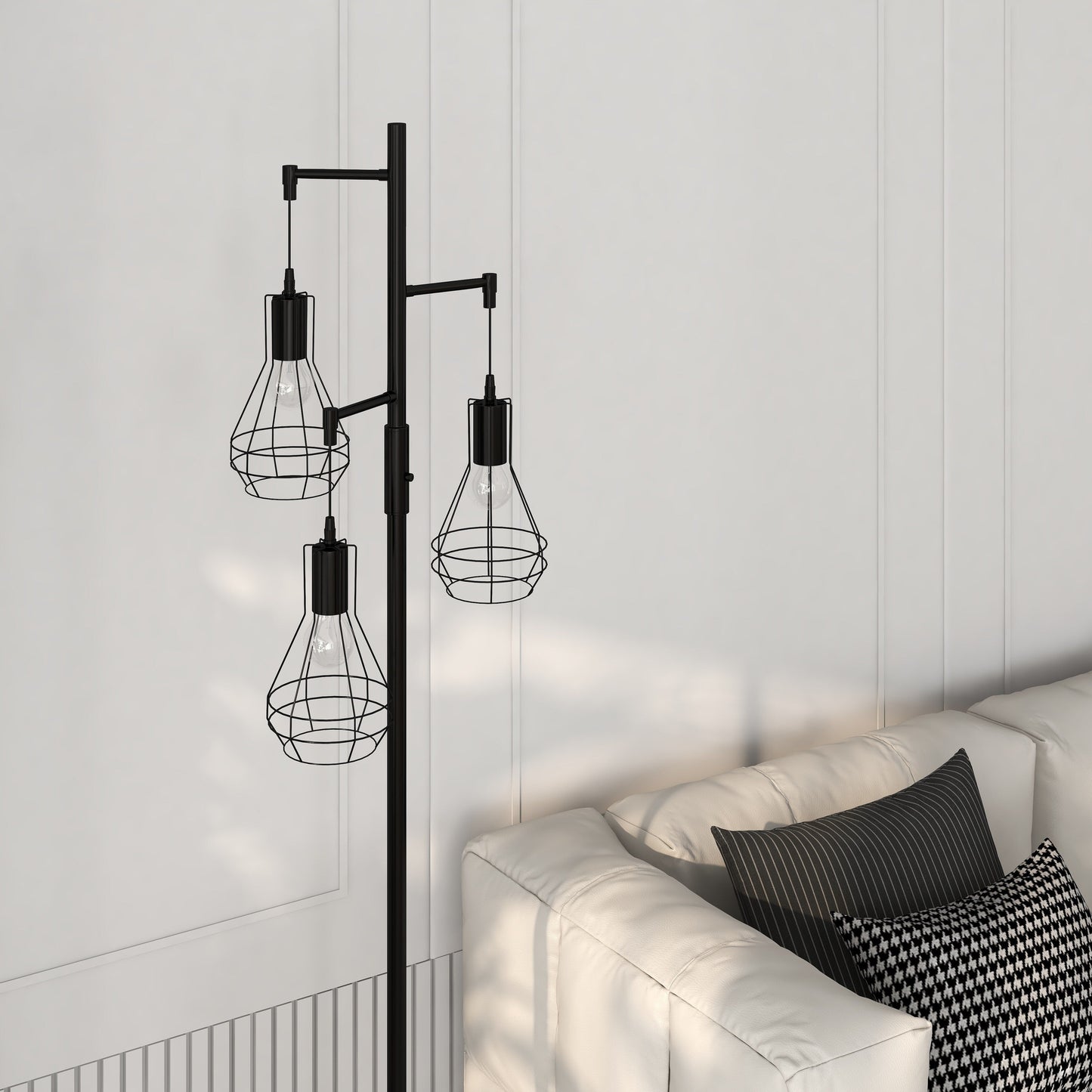 Lampada da terra industriale da fattoria, lampada alta da terra ad albero