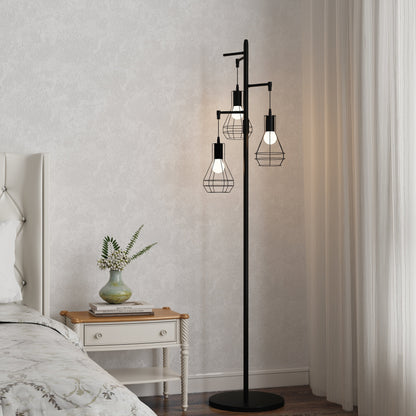 Lampada da terra industriale da fattoria, lampada alta da terra ad albero