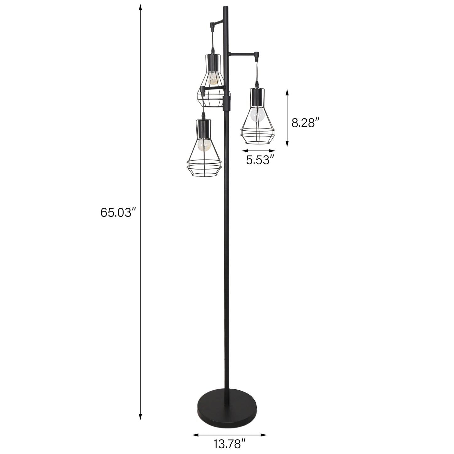 Lampada da terra industriale da fattoria, lampada alta da terra ad albero