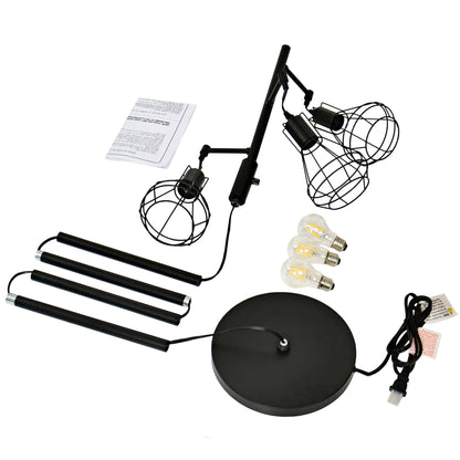 Lampada da terra industriale da fattoria, lampada alta da terra ad albero