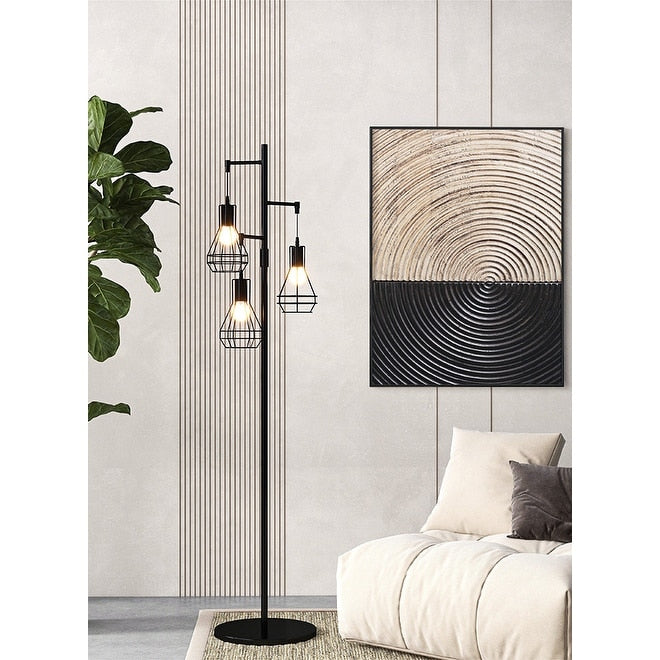 Lampada da terra industriale da fattoria, lampada alta da terra ad albero