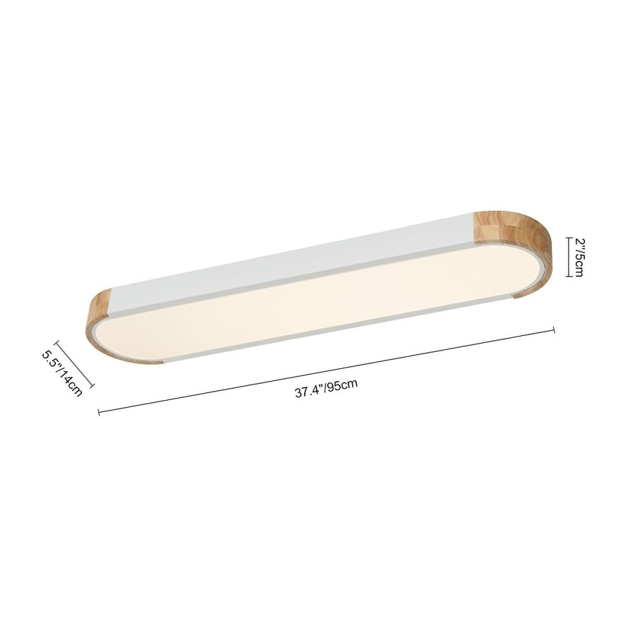 Lampada da incasso a LED ovale lunga dimmerabile Farmhouse Wood - 37 3000k/6000k