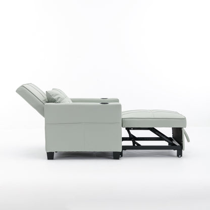 Divano letto trasformabile in similpelle con porte USB