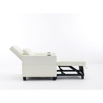 Divano letto trasformabile in similpelle con porte USB