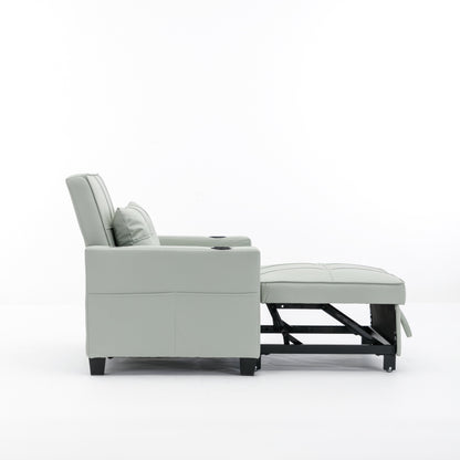 Divano letto trasformabile in similpelle con porte USB