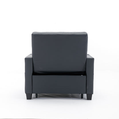 Divano letto trasformabile in similpelle con porte USB