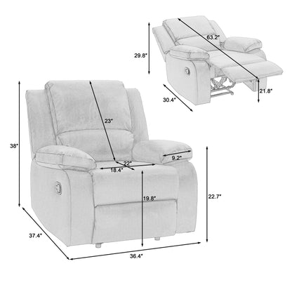 Poltrona in similpelle, divano singolo, reclinabili regolabili