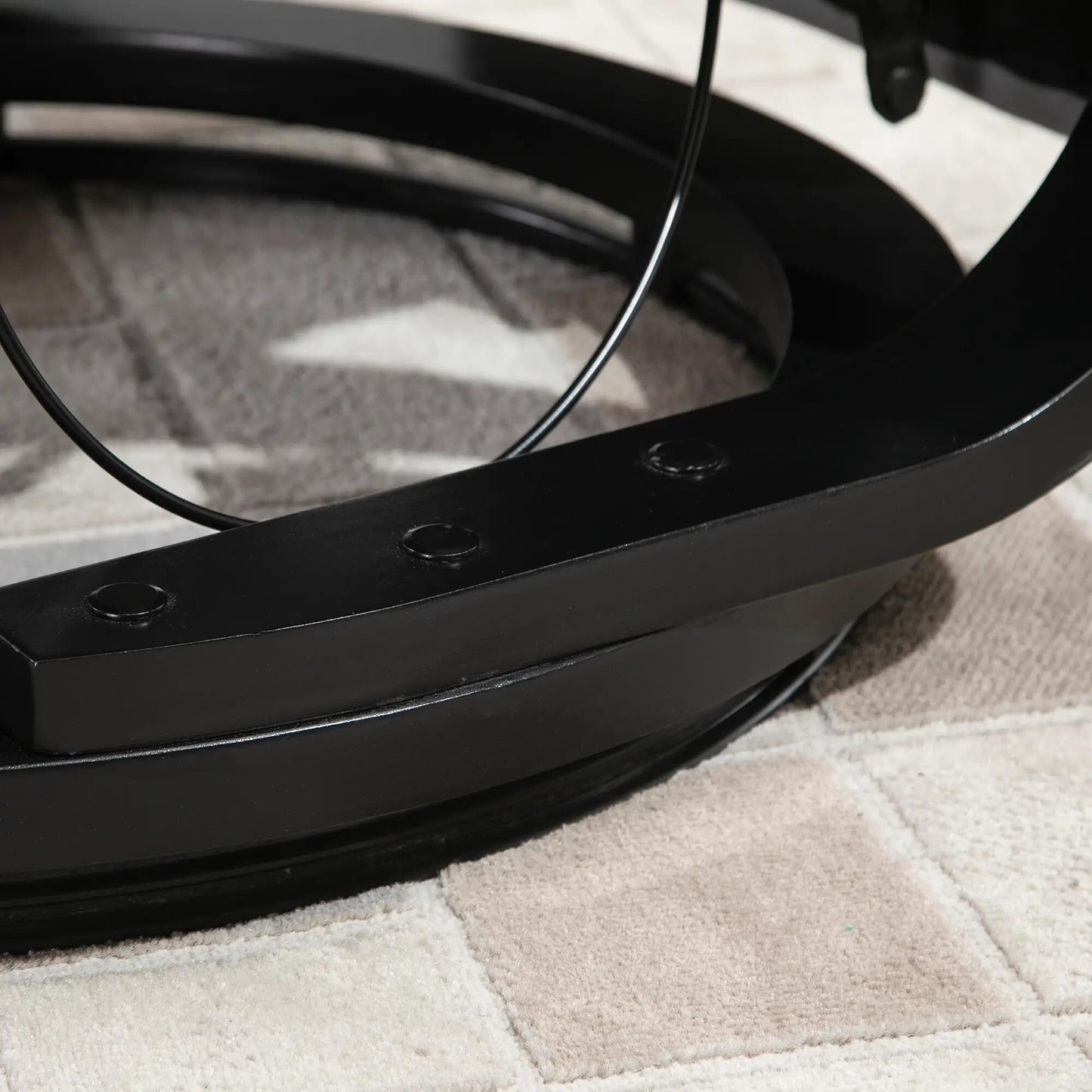 Poltrona reclinabile manuale in similpelle, girevole regolabile, con poggiapiedi