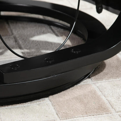 Poltrona reclinabile manuale in similpelle, girevole regolabile, con poggiapiedi