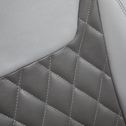 Poltrona reclinabile manuale in similpelle, girevole regolabile, con poggiapiedi