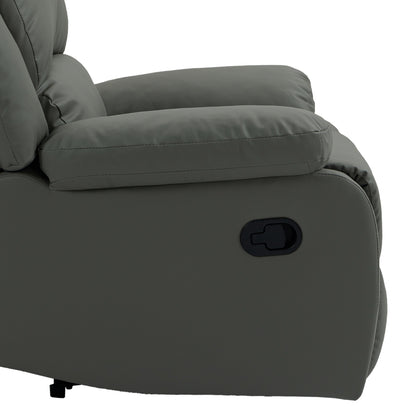 Poltrona reclinabile manuale con schienale a spinta imbottita in pelle vegana