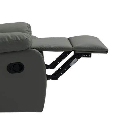 Poltrona reclinabile manuale con schienale a spinta imbottita in pelle vegana