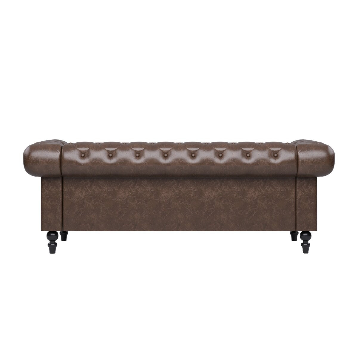 Divano Chesterfield rivestito in similpelle - 3 posti