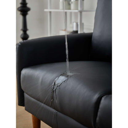 Divano con braccioli quadrati in similpelle da 70''