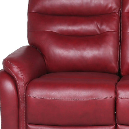 Divano reclinabile elettrico imbottito Favara 84, rosso