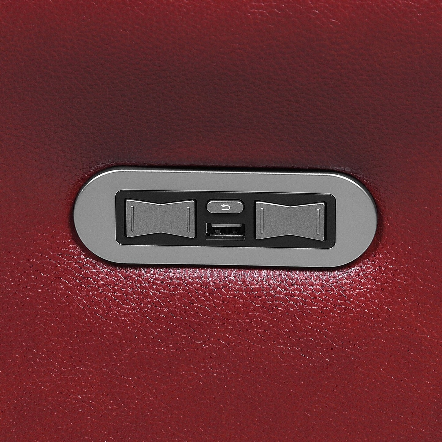 Divano reclinabile elettrico imbottito Favara 84, rosso