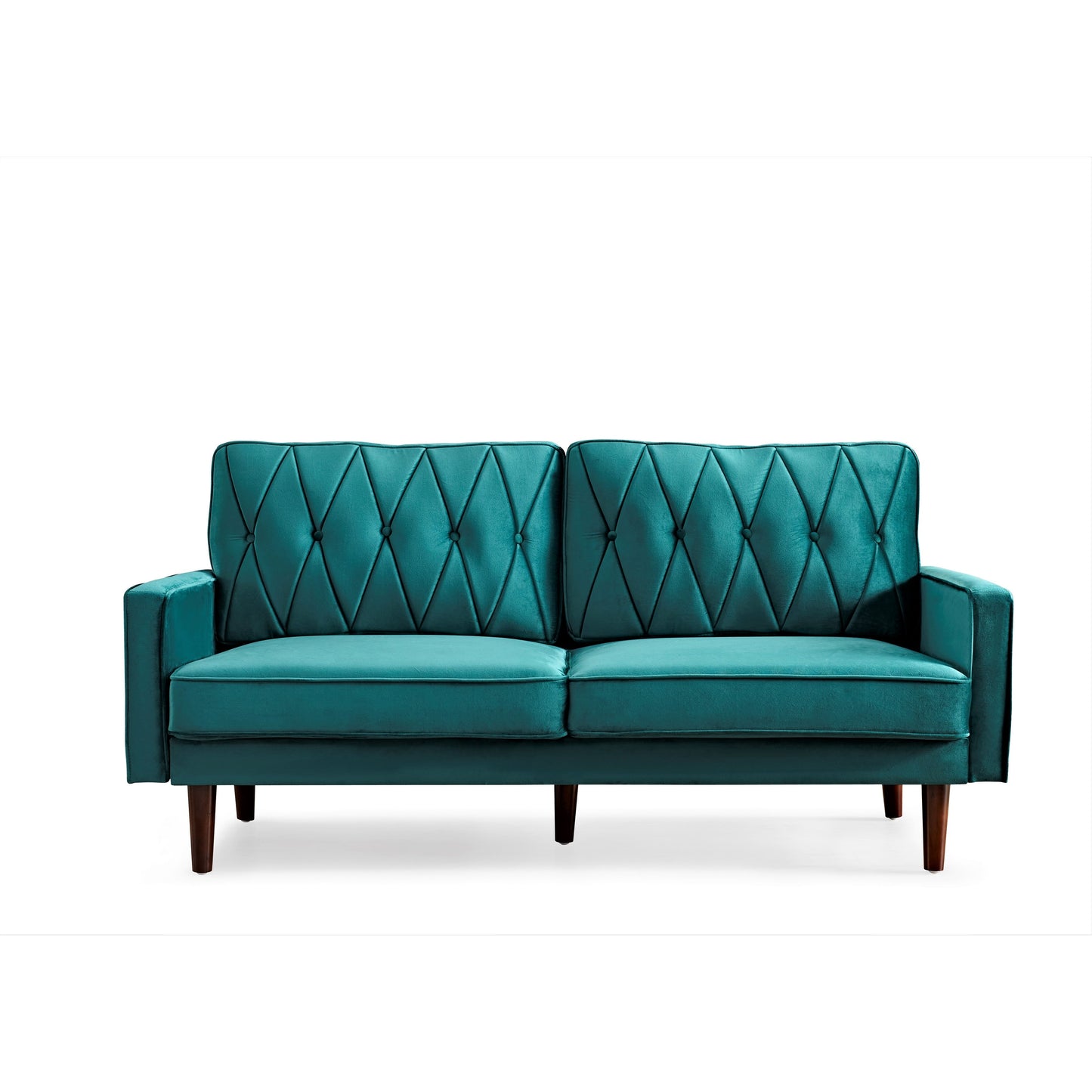 Divano Feemster 69.3 con schienale imbottito in velluto largo