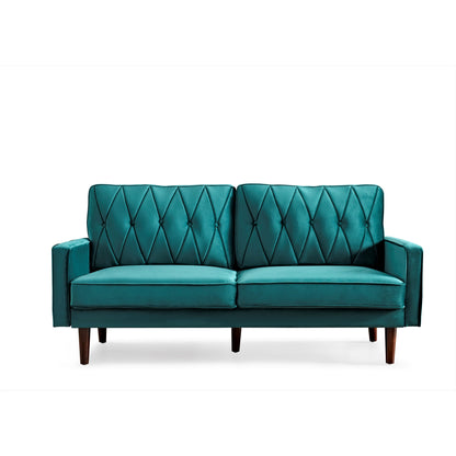 Divano Feemster 69.3 con schienale imbottito in velluto largo